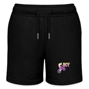 Fahrrad Fahrrad Fahrrad Lifestyle Gesunder Verkehr - Kinder Organic Joggingshorts Mini Bolter von Stanley/Stella - Schwarz - Vorne