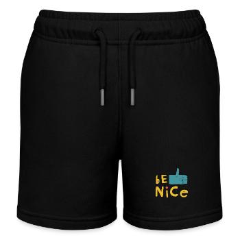 Sei nett - Kinder Organic Joggingshorts Mini Bolter von Stanley/Stella - Schwarz - Vorne