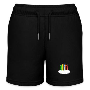 City in the clouds - Kids Organic Sweat Shorts by Stanley/Stella - black - Front