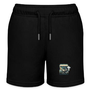 Espoir et avenir - T-shirt chrétien inspirant T-Shir - Short de jogging enfant bio Stanley/Stella - noir - Devant