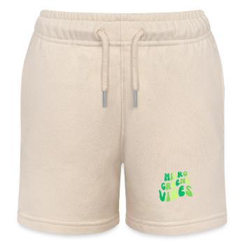 MICROGREENS VIBES | Urban Farmer Micro Gardening - Kids Organic Sweat Shorts by Stanley/Stella - soft Ecru - Front