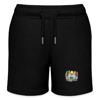 Wald Waldbewohner Einhorn Einhörner Fabelwesen - Kinder Organic Joggingshorts Mini Bolter von Stanley/Stella - Schwarz - Vorne