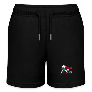 La boxe est l’entraînement de boxeur Life - Short de jogging enfant bio Stanley/Stella - noir - Devant