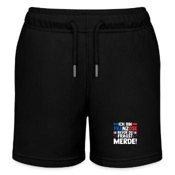 French French France - Kids Organic Sweat Shorts by Stanley/Stella - black - Front
