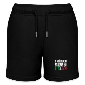 Italien Italiener Vaffanculo - Kinder Organic Joggingshorts Mini Bolter von Stanley/Stella - Schwarz - Vorne