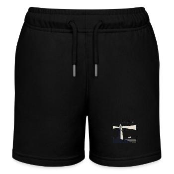 LEUCHTTURM - Kinder Organic Joggingshorts Mini Bolter von Stanley/Stella - Schwarz - Vorne