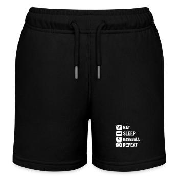 Baseball Player Baseball Baseball Team Baseballer - Kids Organic Sweat Shorts by Stanley/Stella - black - Front