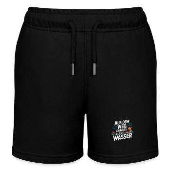 Aus dem Weg, ich muss aufs Wasser - Kinder Organic Joggingshorts Mini Bolter von Stanley/Stella - Schwarz - Vorne