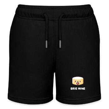 Brie Mine Fromage mignon - Short de jogging enfant bio Stanley/Stella - noir - Devant