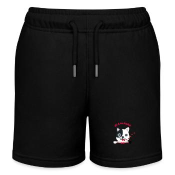 Cat- glampurr - Short de jogging enfant bio Stanley/Stella - noir - Devant