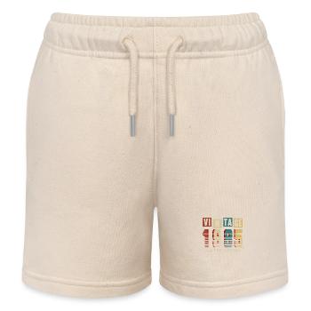 Vintage 1985: Limited Edition - 40th Anniversary. - Kids Organic Sweat Shorts by Stanley/Stella - soft Ecru - Front