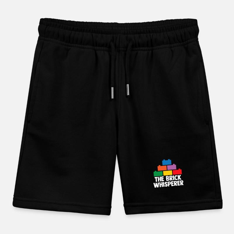 Brick Builder Brick Building Master Builder Kids Organic Sweat Shorts by Stanley/Stella