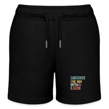 Caregiver The Man Myth Legend Caregiving Carer - Kinder Organic Joggingshorts Mini Bolter von Stanley/Stella - Schwarz - Vorne