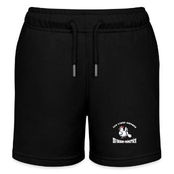 Funny I Love Chickens Breakfast Egg Design - Kids Organic Sweat Shorts by Stanley/Stella - black - Front