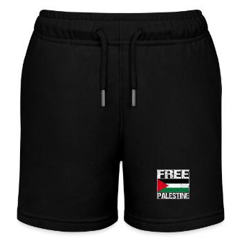Free Palestine Flagge - Kinder Organic Joggingshorts Mini Bolter von Stanley/Stella - Schwarz - Vorne