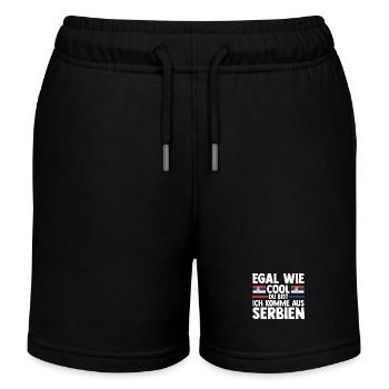 Serbe Serbe Serbie - Short de jogging enfant bio Stanley/Stella - noir - Devant