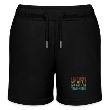 Wifes Training Schedule Funny Triathlon Gift - Short de jogging enfant bio Stanley/Stella - noir - Devant