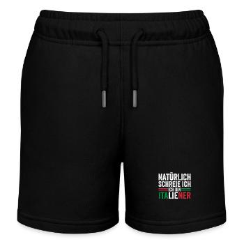 Italien Italiener Vaffanculo - Kinder Organic Joggingshorts Mini Bolter von Stanley/Stella - Schwarz - Vorne