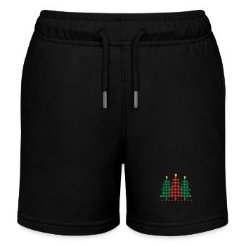 Christmas Tree Christmas Tree Christmas - Kids Organic Sweat Shorts by Stanley/Stella - black - Front
