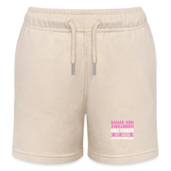 Mom of twins - Kids Organic Sweat Shorts by Stanley/Stella - soft Ecru - Front