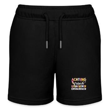 Erste Klasse Grundschule Schulbeginn Geschenk - Kinder Organic Joggingshorts Mini Bolter von Stanley/Stella - Schwarz - Vorne