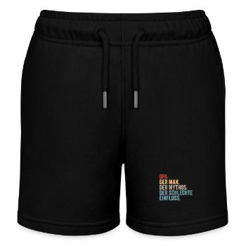 Großvater Opa - Kinder Organic Joggingshorts Mini Bolter von Stanley/Stella - Schwarz - Vorne