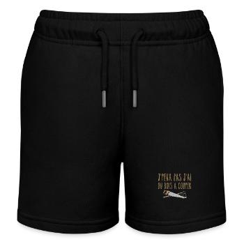 J’peux pas j’ai du bois à couper - Short de jogging enfant bio Stanley/Stella - noir - Devant