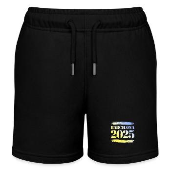 Barcelona 2025 - Kinder Organic Joggingshorts Mini Bolter von Stanley/Stella - Schwarz - Vorne