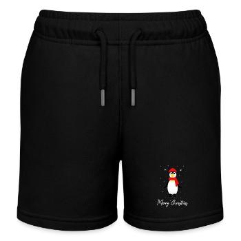 Joyeux Noël Pingouin Noël - Short de jogging enfant bio Stanley/Stella - noir - Devant