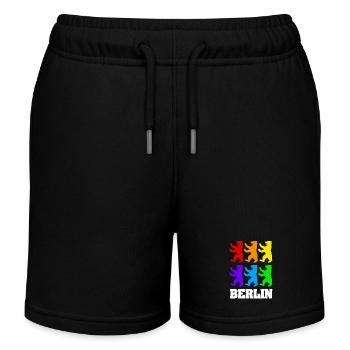 Berlin Ours en couleur - Short de jogging enfant bio Stanley/Stella - noir - Devant