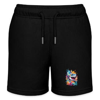 Shark - Kids Organic Sweat Shorts by Stanley/Stella - black - Front