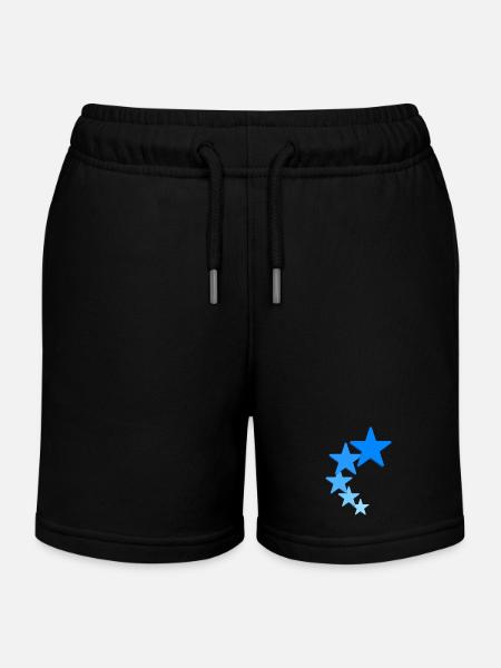 Star Logo - Kids Organic Sweat Shorts by Stanley/Stella - black