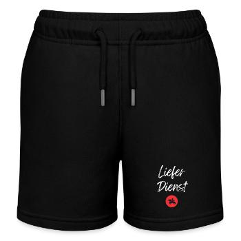 Roller Auslieferungsfahrer Essen Lieferung - Kinder Organic Joggingshorts Mini Bolter von Stanley/Stella - Schwarz - Vorne