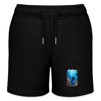 Scuba diving - Kids Organic Sweat Shorts by Stanley/Stella - black - Front