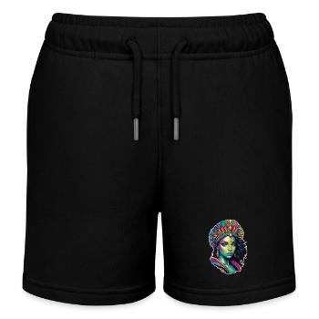 femme afro - beauté - Short de jogging enfant bio Stanley/Stella - noir - Devant