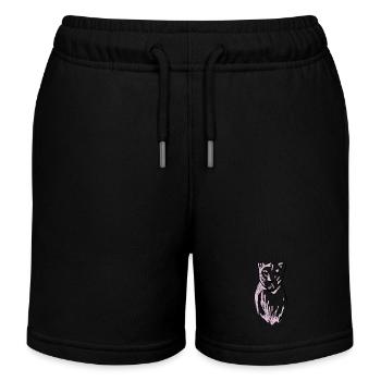 Tiger Wildtier Löwe Safari Afrika Zootiere - Kinder Organic Joggingshorts Mini Bolter von Stanley/Stella - Schwarz - Vorne