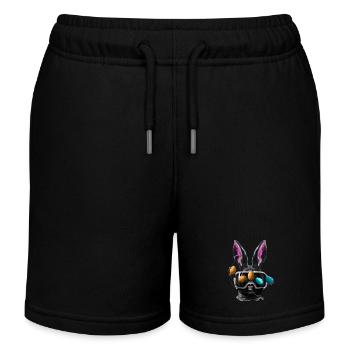 Oster Hase_03 - Kinder Organic Joggingshorts Mini Bolter von Stanley/Stella - Schwarz - Vorne