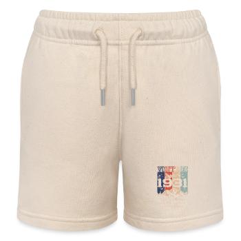 Legendärer Jahrgang 1931 - Kinder Organic Joggingshorts Mini Bolter von Stanley/Stella - Natur - Vorne