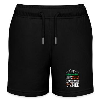Life Is Better On The Mountain Take A Hike - Kids Organic Sweat Shorts by Stanley/Stella - black - Front
