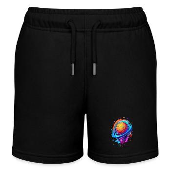 Basketballkörbe Vortex Neon Swirl - Kinder Organic Joggingshorts Mini Bolter von Stanley/Stella - Schwarz - Vorne
