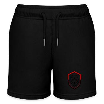 Wolf Symbol Head Shield - Kids Organic Sweat Shorts by Stanley/Stella - black - Front