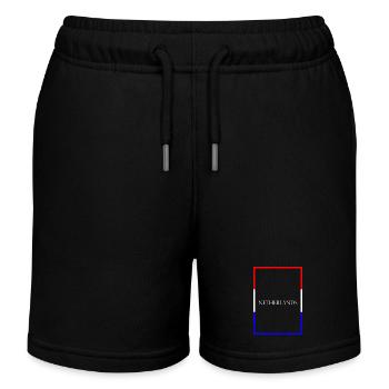 Pays-Bas - Lettrage de déclaration avec drapeau - Short de jogging enfant bio Stanley/Stella - noir - Devant
