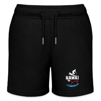 Hawaii Surfing - Kids Organic Sweat Shorts by Stanley/Stella - black - Front