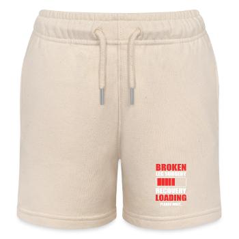 Jambe cassée - Short de jogging enfant bio Stanley/Stella - écru doux - Devant