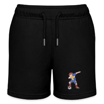 Schweden Schwedisch Fußball - Kinder Organic Joggingshorts Mini Bolter von Stanley/Stella - Schwarz - Vorne