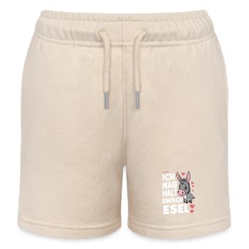 Esel Eselchen Maultier Muli - Kinder Organic Joggingshorts Mini Bolter von Stanley/Stella - Natur - Vorne