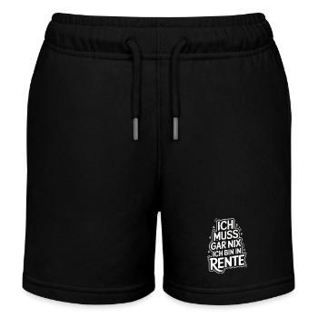 Rentner Rente Ruhestand Pension - Kinder Organic Joggingshorts Mini Bolter von Stanley/Stella - Schwarz - Vorne