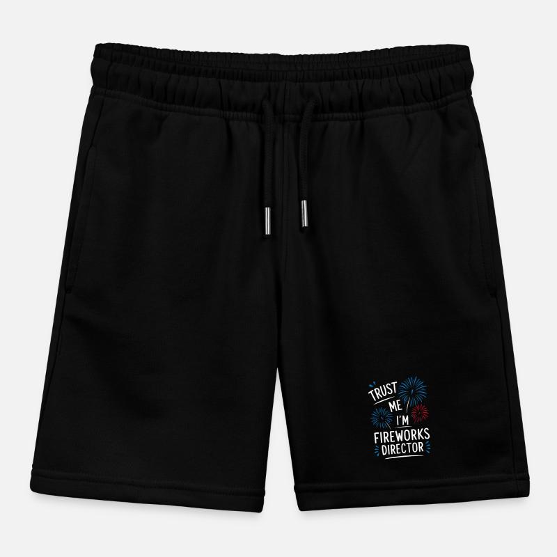 Pyrotechnics Fireworks Pyrotechnics Kids Organic Sweat Shorts by Stanley/Stella