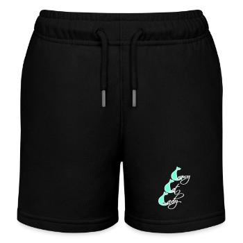 Crazy Cat Lady Text Wahnsinnige Frau Katzen Liebe - Kinder Organic Joggingshorts Mini Bolter von Stanley/Stella - Schwarz - Vorne