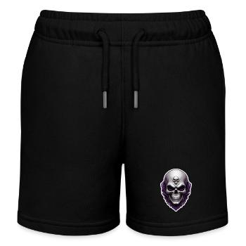 Totenkopf Skull - Kinder Organic Joggingshorts Mini Bolter von Stanley/Stella - Schwarz - Vorne